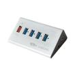 logilink ua0227 usb 30 4 1 port hub aluminum with power supply photo