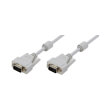 logilink cv0027 vga cable 2x 15 pin male shielded with 2x ferrit core 5m grey photo