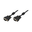 logilink cv0002 vga cable 2x 15 pin male double shielded with 2x ferrit core 3m black photo
