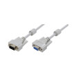 logilink cv0025 vga extension cable male female shielded with 2x ferrit core 5m grey photo