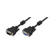 logilink cv0021 vga extension cable male female double shielded with 2x ferrit core 15m black photo