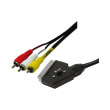 logilink ca1029 scart to rca cable 1x scart male 3x rca male 2m photo