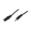 logilink ca1054 audio extension cable 1x 35mm male to 1x 35mm female 3m black photo