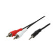 logilink ca1043 audio cable 1x 35mm male to 2x cinch male 5m photo