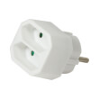 logilink lps218 power socket adapter with 2 euro sockets white photo