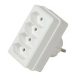 logilink lps220 power socket adapter with 4 euro sockets white photo