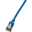 logilink cq9036s patch cable cat6a stp tpe slimline 1m blue photo