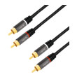 logilink ca1209 stereo audio cable 2 x 2 rca male 10m black photo