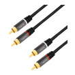 logilink ca1201 stereo audio cable 2 x 2 rca male 05m black photo