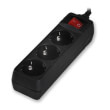 sonora psb301 power strip with 3 sockets on off switch 15m black photo