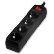 sonora psb401 power strip with 4 sockets on off switch 15m black photo