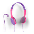 hama 177014 kids on ear stereo headphones purple pink photo
