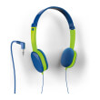 hama 177013 kids on ear stereo headphones blue green photo