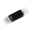 hama 181056 usb 20 otg cardreader sd microsd black photo