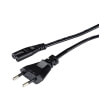 mains lead 2 pin cable euro plug 5m black photo mains lead 2 pin cable euro plug 5m black photo