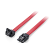 equip 111902 sata3 flat cable with metal latch 6gbps angled plug 05m red photo