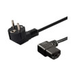 savio cl 115 power cable schuko m angled iec c13 12m black photo