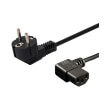 savio cl 116 power cable schuko m angled iec c13 18m black photo savio cl 116 power cable schuko m angled iec c13 18m black photo