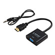 savio cl 23 b hdmi m vga f adapter with audio 35mm audio cable included photo