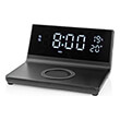 nedis wcacq20bk alarm clock with wireless charging 5 75 10 15w photo