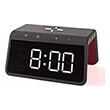 nedis wcacq30bk alarm clock with wireless charging and night light 5 75 10 15w photo