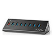 nedis uhubup3810bk usb hub 8 port qc30 usb 32 gen1 5 gbps 8xusb photo