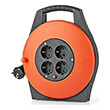 nedis peccr10 cable reel plug with earth contact 100m 3200w black orange photo