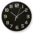 nedis clwa006gl30bk circular wall clock 30 cm diameter easy to read numbers black photo