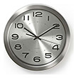 nedis clwa010mt30sr circular wall clock 30 cm diameter stainless steel photo