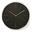nedis clwa013pc30bk circular wall clock 30 cm diameter black rose gold photo