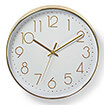 nedis clwa015pc30gd wall clock 300mm gold white photo