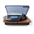 nedis turn200bn turntable 9w bluetooth automatic turn off dust cover brown photo