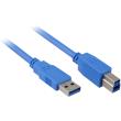 sharkoon usb30 cable 1m blue photo sharkoon usb30 cable 1m blue photo