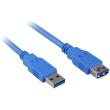 sharkoon usb30 extension cable 1m blue photo sharkoon usb30 extension cable 1m blue photo