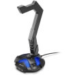 sharkoon x rest 71 headset stand incl usb sound card black photo
