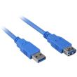 sharkoon usb30 extension cable 3m blue photo sharkoon usb30 extension cable 3m blue photo