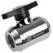 BITSPOWER MINI VALVE WITH BLACK HANDLE  1/4 INCH SHINY SILVER