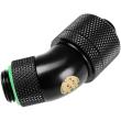 BITSPOWER CONNECTOR 45 DEGREE 1/4 INCH TO 16/10MM ROTATING MATT BLACK