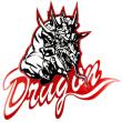 windowsticker dragon 007 black red photo windowsticker dragon 007 black red photo
