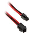 phanteks 4 pin atx12v extension 50cm sleeved black red photo phanteks 4 pin atx12v extension 50cm sleeved black red photo