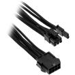phanteks 6 2 pin pcie extension 50cm sleeved black photo phanteks 6 2 pin pcie extension 50cm sleeved black photo