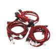 super flower sleeve cable kit black red photo