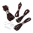 phanteks extension cable combo kit s pattern 50cm black red photo