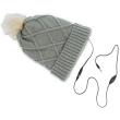 forever winter hat with handsfree grey diamonds photo forever winter hat with handsfree grey diamonds photo