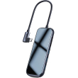 baseus multi functional dex hub type c to 3x usb 30 hdmi 4k sd tf pd charging 60w deep grey photo