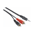 hama 205106 audio connecting cable 2 rca male plugs 35 mm male plug stereo 2 m photo