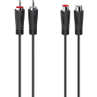 hama 205259 audio extension cable 2 rca m plugs 2 rca f 15 m photo