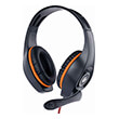 gembird ghs 05 o gaming headset with volume control orange black 35 mm photo