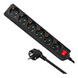 maclean mce195g power strip 6 sockets with switch 3500w 5m photo