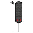 HAMA 223164 POWER STRIP 10-WAY OVERVOLTAGE PROTECTION TWO SWITCHES 2 M BLACK